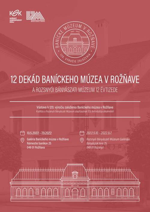 Plagát 12 dekád Baníckeho múzea v Rožňave