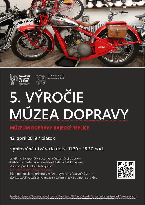 Plagát 5. výročie Múzea dopravy