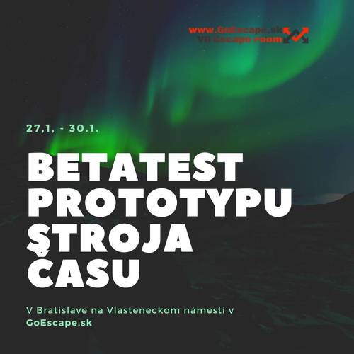 Plagát Betatest prototypu stroja času