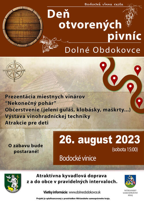 Plagát Deň otvorených pivníc - Bodocká vínna cesta