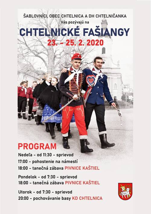 Plagát Fašiangové slávnosti v Chtelnici