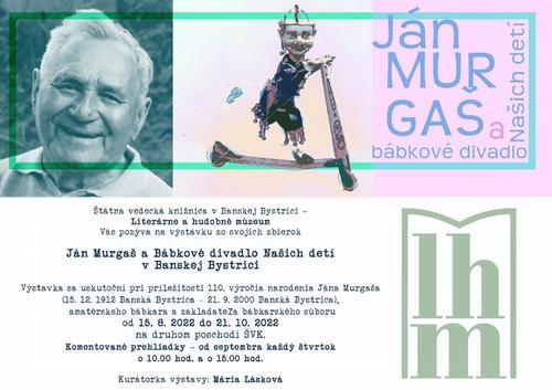 Plagát Ján Murgaš a Bábkové divadlo Našich detí v Banskej Bystrici