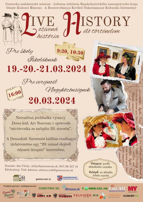Plagát Live History - oživená história