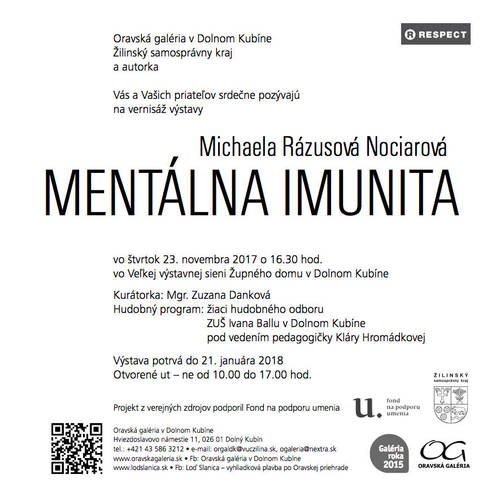 Plagát Michaela Rázusová Nociarová - Mentálna imunita