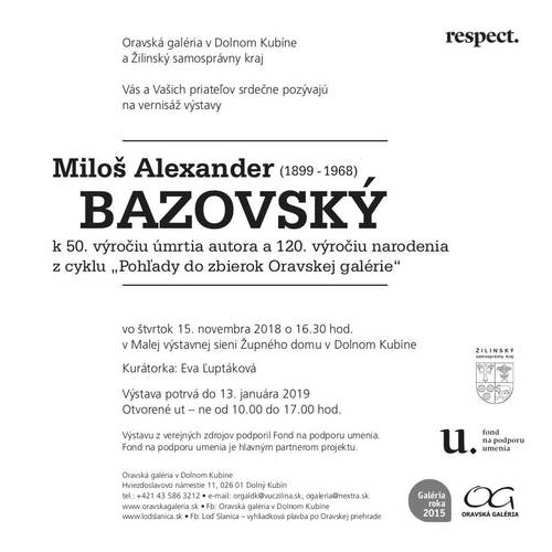 Plagát Miloš Alexander Bazovský