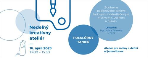 Plagát Nedeľný kreatívny ateliér / Folklórny tanier
