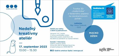 Plagát Nedeľný kreatívny ateliér / Macko džem