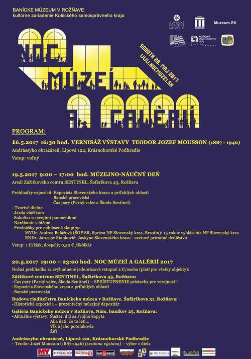 Plagát Noc múzeí a galérií 2017