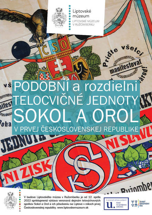 Plagát Podobní a rozdielni – telocvičné jednoty Sokol a Orol