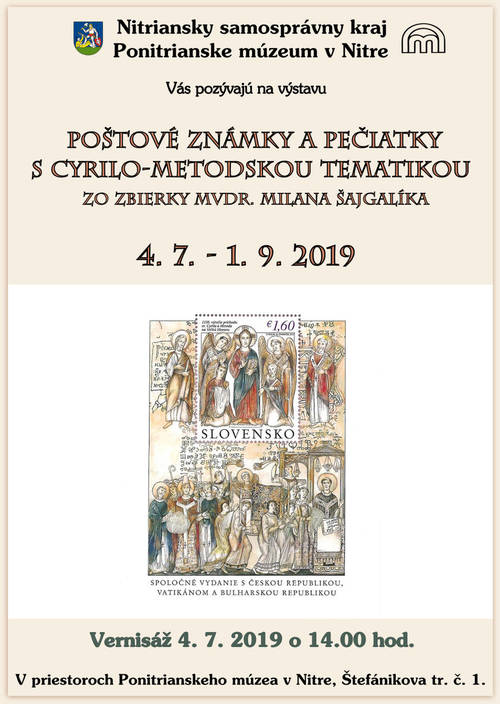 Plagát Poštové známky a pečiatky s cyrilo-metodskou tematikou