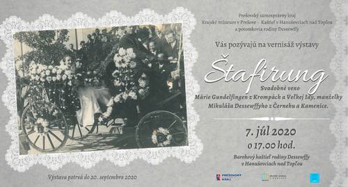Plagát ŠTRAFIRUNG - Svadobné veno Márie Gundelfinger z Krompách a Veľkej Idy.