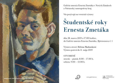 Plagát Študentské roky Ernesta Zmetáka