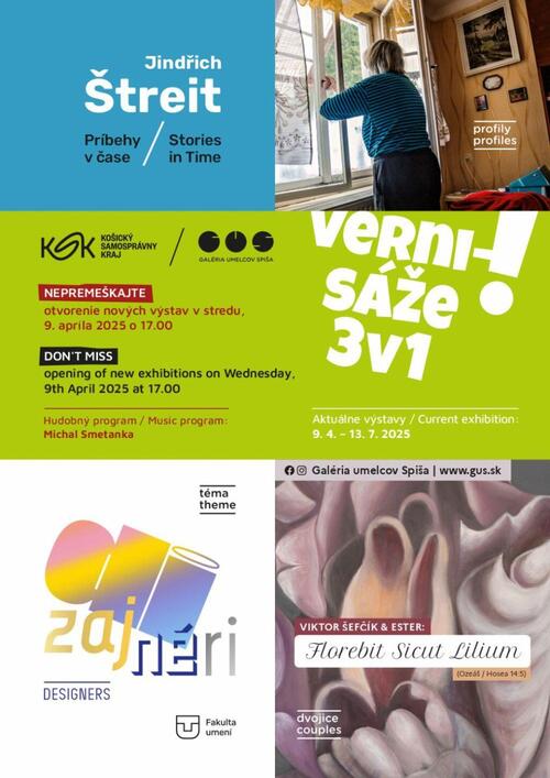 Plagát Vernisáže výstav 3v1