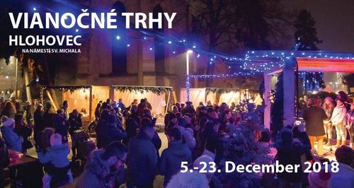 Plagát Vianočné trhy Hlohovec 2018