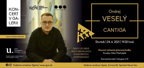 Plagát X - ART / Koncert v galérii / Ondrej Veselý
