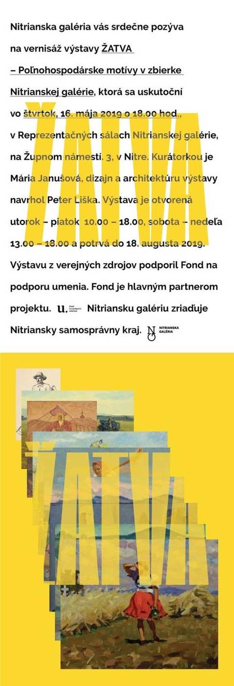 Plagát Žatva - Poľnohospodárske motívy v zbierke Nitrianskej galérie
